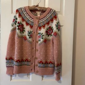 Pink Sundance Cottage Rose sweater. Size XS